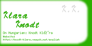 klara knodt business card